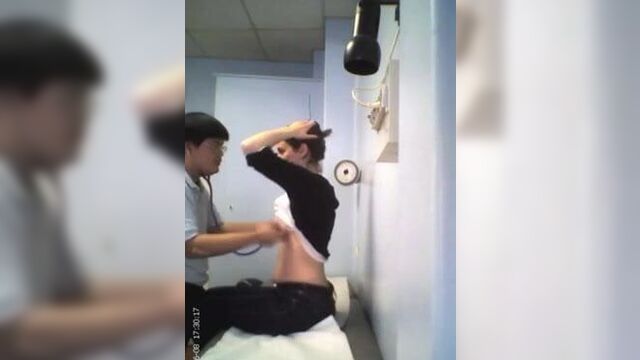 Doctor takes the tits out of a patient