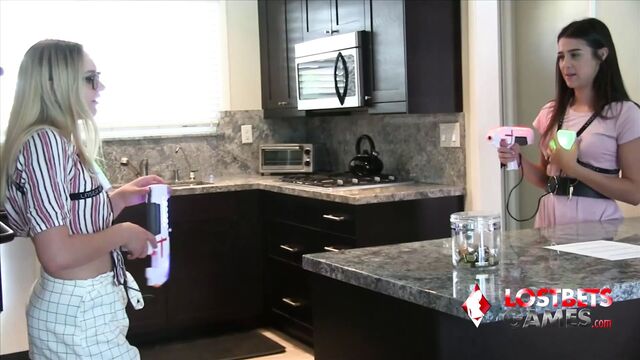 Hot Girls in sexy games of Strip Laser Tag