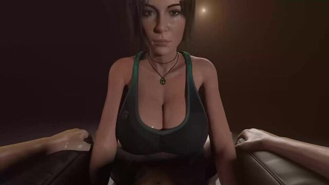 Lara Croft - Titjob and Blowjob