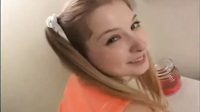 Pigtails Redhead Bathroom Fun