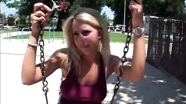 Young college girl Sammie first time on camera