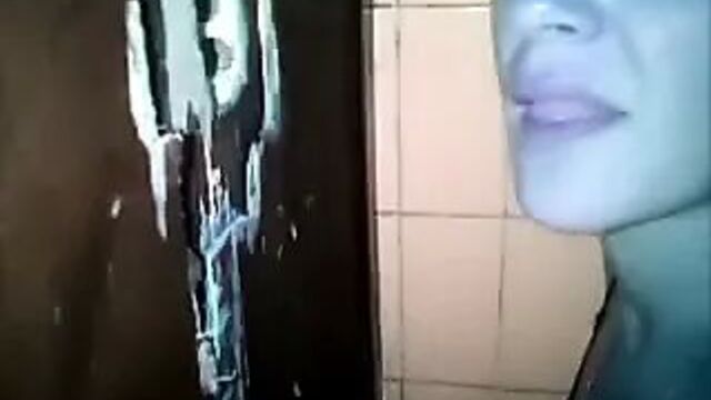 Amateur Glory Hole Slut Visits Public Mens Bathroom