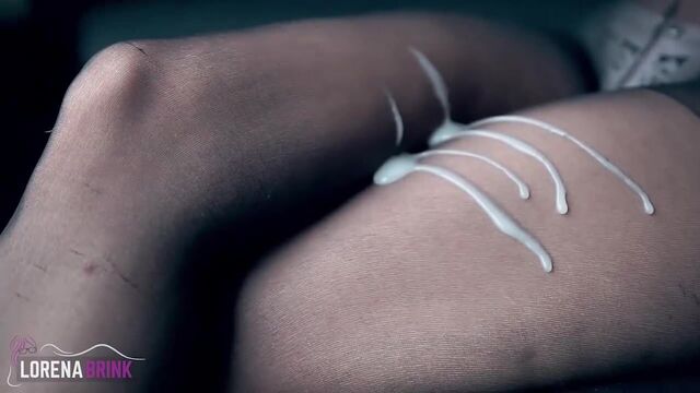 Semen (Cum Lube) on Pantyhose