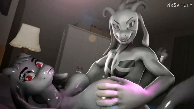 Undertale cow has hardcore cartoon sex